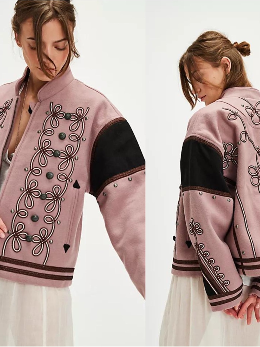FREE PEOPLE We The Free Boy Band Bomber Jacket / Woodrose
